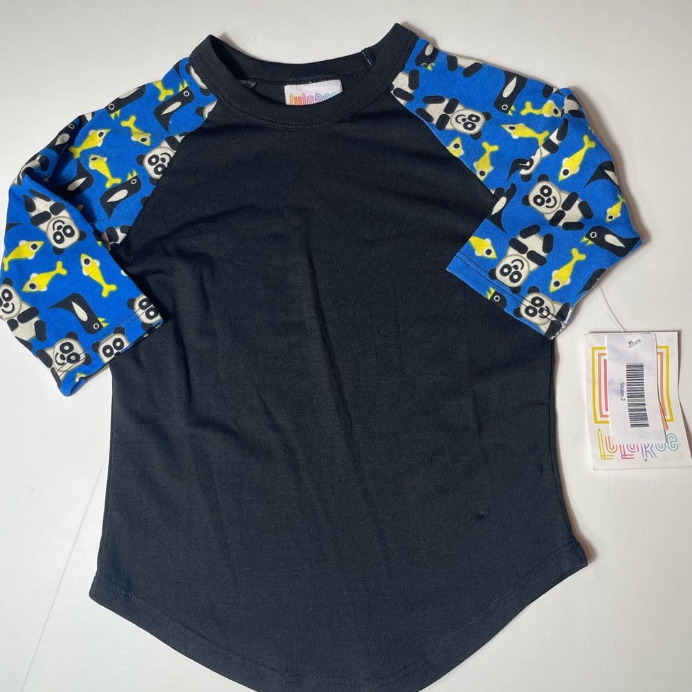 Kids Raglan Sloan Shirt with Bear Print Sleeves